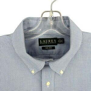Lauren Ralph Lauren Classic Fit button collar gingham Shirt  XL 17.5